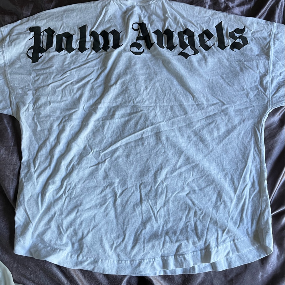 White and black palm angel shirt